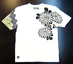 和柄半袖Tシャツ 菊天平柄